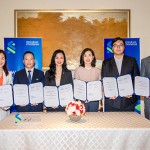 (Từ trái qua) Giám đốc điều hành Standard Chartered Hong Kong Rose Kay, Chủ tịch Stavian Group Đinh Đức Thắng,Phó Tổng giám đốc điều hành Khối Khách hàng Doanh nghiệp và Đầu tư, Standard Chartered Việt Nam Nguyễn Thúy Hạnh, Tổng giám đốc Standard Chartered Hong Kong Mary Huen, Giám đốc tiếp thị Kingboard Jason Cheung, Tổng giám đốc Computime tại Việt Nam Derek Chan, tham gia lễ ký kết biên bản ghi nhớ tại Thành phố Hồ Chí Minh.
