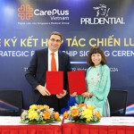Đại diện Prudential và CarePlus ký kết hợp tác chiến lược, Ông Attila Vajda – Tổng Giám Đốc của Hệ thống Phòng khám CarePlus, và Bà Nguyễn Thanh Hà – Phó Tổng Giám đốc Giao dịch Bảo Hiểm Prudential Việt Nam