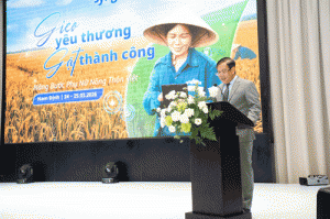 Ông Trần Thanh Vũ, Tổng Giám đốc Syngenta Việt Nam phát biểu tại chương trình “Nâng bước phụ nữ nông thôn Việt” lần đầu tiên được tổ chức tại khu vực miền Bắc.