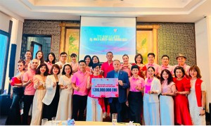 Buổi gặp gỡ giữa Nu Skin Việt Nam và VCF SE công bố kế hoạch tài trợ 1.316.000.000 đồng hỗ trợ chi phí phẫu thuật tim cho trẻ em năm 2026. (Ảnh: Nu Skin Việt Nam)