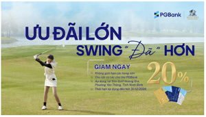 Chương trình ưu đãi dành cho chủ thẻ PGBank khi thanh toán dịch vụ tại Sân Golf Hoàng Gia